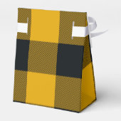 黄色と黒のチェック柄のスクエア バッファロープレイド フェイバーボックス (裏面サイド)
