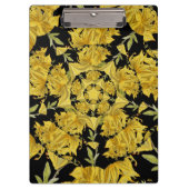 黄色と黒のツツツジのフラクタルアート クリップボード (正面)