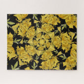 黄色と黒のツツツジのフラクタルアート ジグソーパズル (横)