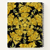 黄色と黒のツツツジのフラクタルアート ノートブック (裏面)