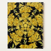 黄色と黒のツツツジのフラクタルアート プランナー手帳 (裏面)