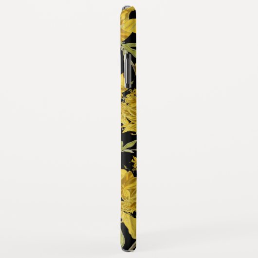 黄色と黒のツツツジのフラクタルアート Case-Mate iPhoneケース (裏面/右)