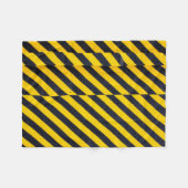 黄色と黒のテキスストライプのト フリースブランケット (正面(横))