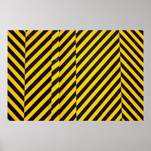 黄色と黒のテキスストライプのト ポスター (正面)