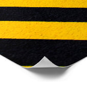 黄色と黒のテキスストライプのト ポスター (角)