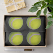 黄色と黒のテニスボールパターン 薄葉紙 (ギフト)