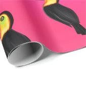 黄色と黒のトゥーカンの鳥のパターン ラッピングペーパー (ロールコーナー)