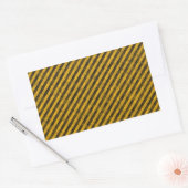 黄色と黒のハザードストライプテクスチャ 長方形シール (封筒)