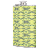 黄色と黒のパターン フラスク (左)