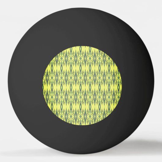 黄色と黒のパターン 卓球ボール (正面)