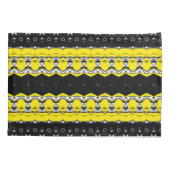 黄色と黒のパターン 枕カバー (裏面-左)