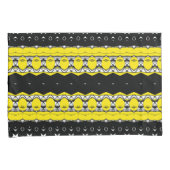 黄色と黒のパターン 枕カバー (正面右)