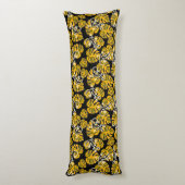 黄色と黒のパターン – Geckosと離れGeckos ボディピロー (裏面 (縦))