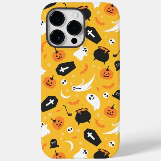 黄色と黒のパタ不気味ーン Case-Mate iPhoneケース (裏面)