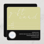 黄色と黒のビジネス ロゴ カスタマー ギフト カード (正面/裏面)