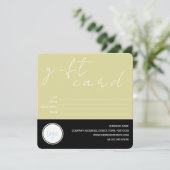 黄色と黒のビジネス ロゴ カスタマー ギフト カード (スタンド正面)
