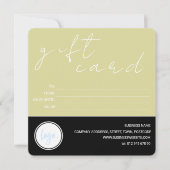 黄色と黒のビジネス ロゴ カスタマー ギフト カード (正面)