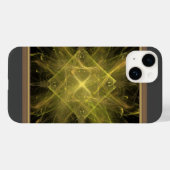 黄色と黒のフラクタル Case-Mate iPhoneケース (裏面 (横))