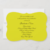 黄色と黒のフローラキャップ2025カード 招待状 (裏面)