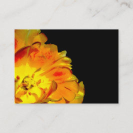 黄色と黒のフローラ名刺 名刺