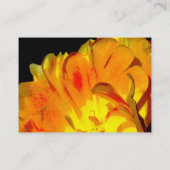 黄色と黒のフローラ名刺 名刺 (裏面)