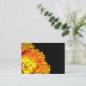 黄色と黒のフローラ名刺 名刺 (スタンド正面)