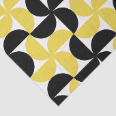 黄色と黒のミッドセンチュリーのパタモダンーン 薄葉紙 (詳細)