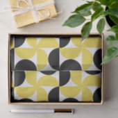 黄色と黒のミッドセンチュリーのパタモダンーン 薄葉紙 (ギフト)