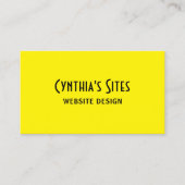 黄色と黒のレトロ はっきりした 名刺 (正面)