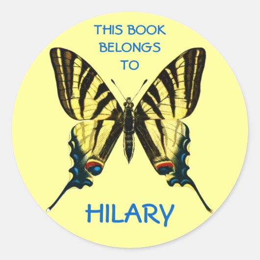 黄色と黒のヴィンテージ ラウンドシール (正面)