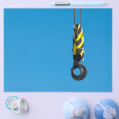 黄色と黒の付きクストライプレーンぶら下がったフック チラシ (シングル)