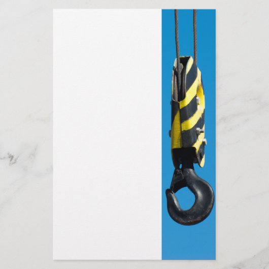 黄色と黒の付きクストライプレーンぶら下がったフック 便箋 (正面)