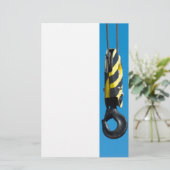 黄色と黒の付きクストライプレーンぶら下がったフック 便箋 (スタンド正面)