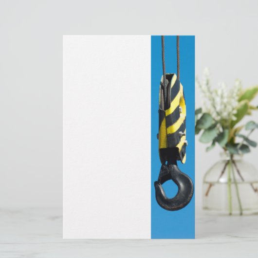 黄色と黒の付きクストライプレーンぶら下がったフック 便箋 (スタンド正面)