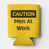 黄色と黒の作業時の注意 缶クーラー (裏面)