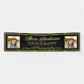 黄色と黒の写真/ロゴのブースディスプレイ 横断幕 (横)