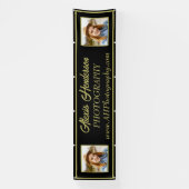 黄色と黒の写真/ロゴのブースディスプレイ 横断幕 (縦)