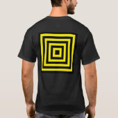 黄色と黒の四角いターゲット Tシャツ (裏面)