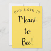 黄色と黒の婚約パーティ 招待状 (裏面)