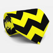 黄色と黒の山形ジグザグ ネクタイ (ロール)