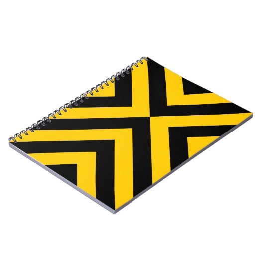 黄色と黒の山形 ノートブック (左側)