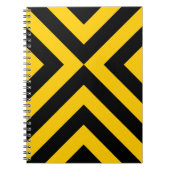 黄色と黒の山形 ノートブック (正面)