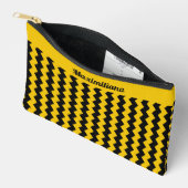 黄色と黒の山形 – 小さなアクセサリーポーチ アクセサリーポーチ (見開き)
