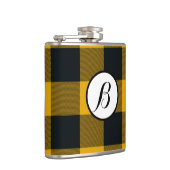 黄色と黒の市松模様に四角バッファロープレイド フラスク (右)