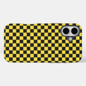 黄色と黒の市松模様 Case-Mate iPhoneケース (裏面 (横))