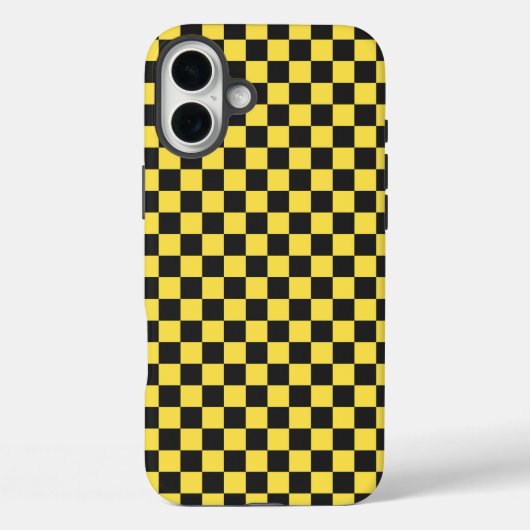 黄色と黒の市松模様 Case-Mate iPhoneケース (裏面)