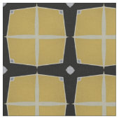 黄色と黒の幾何モダンパターン ファブリック (クローズアップ)