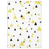 黄色と黒の幾何学的パターパーソナライズされたン クリップボード (裏面)