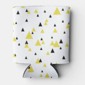 黄色と黒の幾何学的パターンクーラーボックス 缶クーラー (正面)