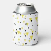 黄色と黒の幾何学的パターンクーラーボックス 缶クーラー (缶裏面)